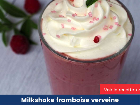 Milkshake framboise verveine